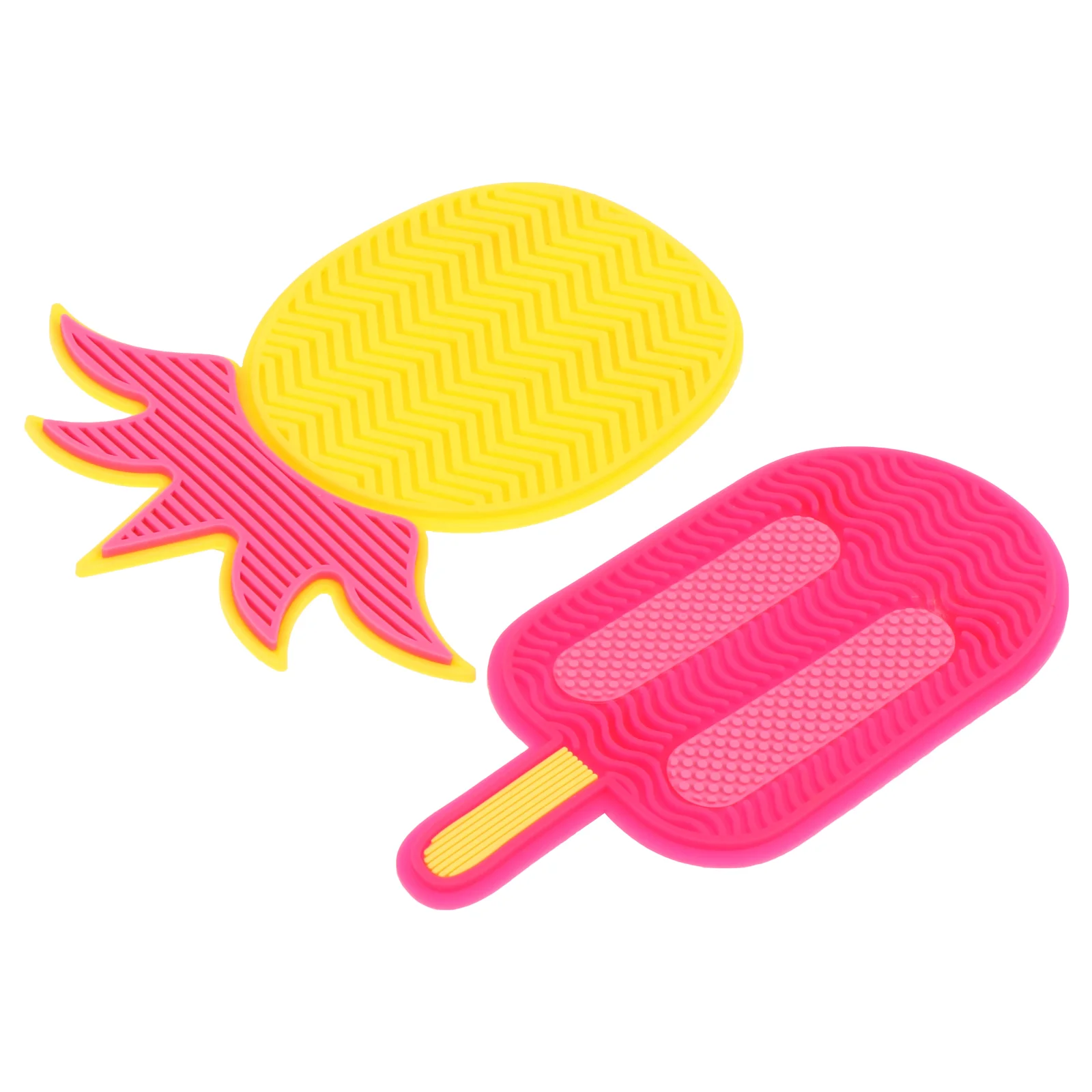 

2pcs Silicone Portable Makeup Cleaning Tool Cleaning Pad Brush Cleaning Scrubber