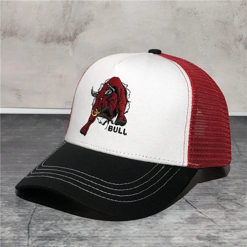 

Gray Raccoon BANDIT New Baseball Cap Animal Exquisite Embroidery Anime Cute Oxford Cloth 40 Animals Summer Mesh Sunshade hats