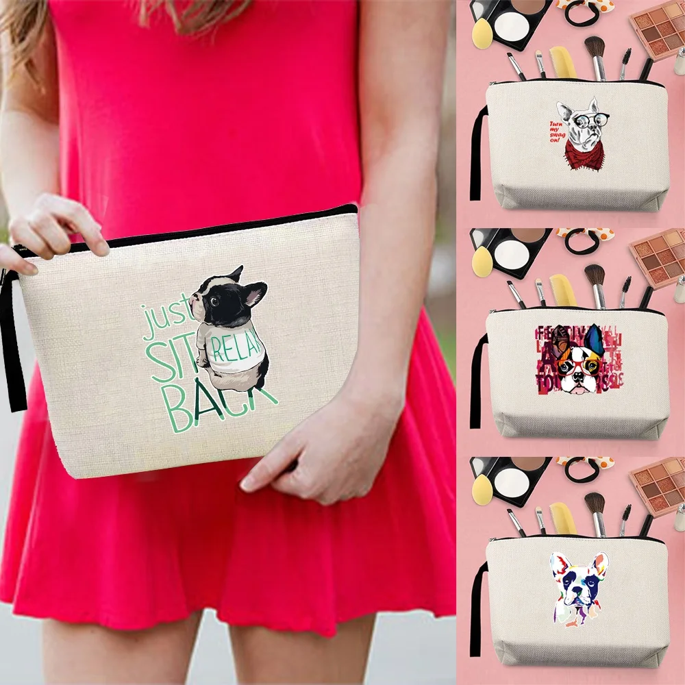 

Make Up Bag Women Travel Outdoor Cosmetic Bags Girl Toiletries Organizer Wash Makeup Storage Case Zipper Purse Dog Series