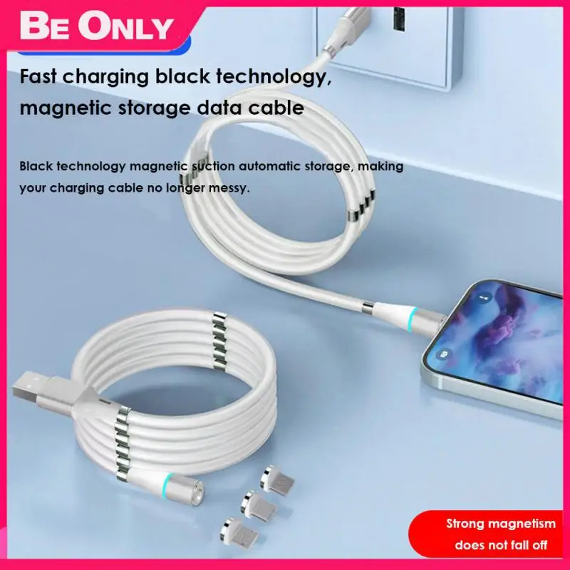 

100cm Aluminum Alloy Usb C Charger 2.4a Charging Wire High Quality Charging Cable Office Accessories Black Flexible Data Cord