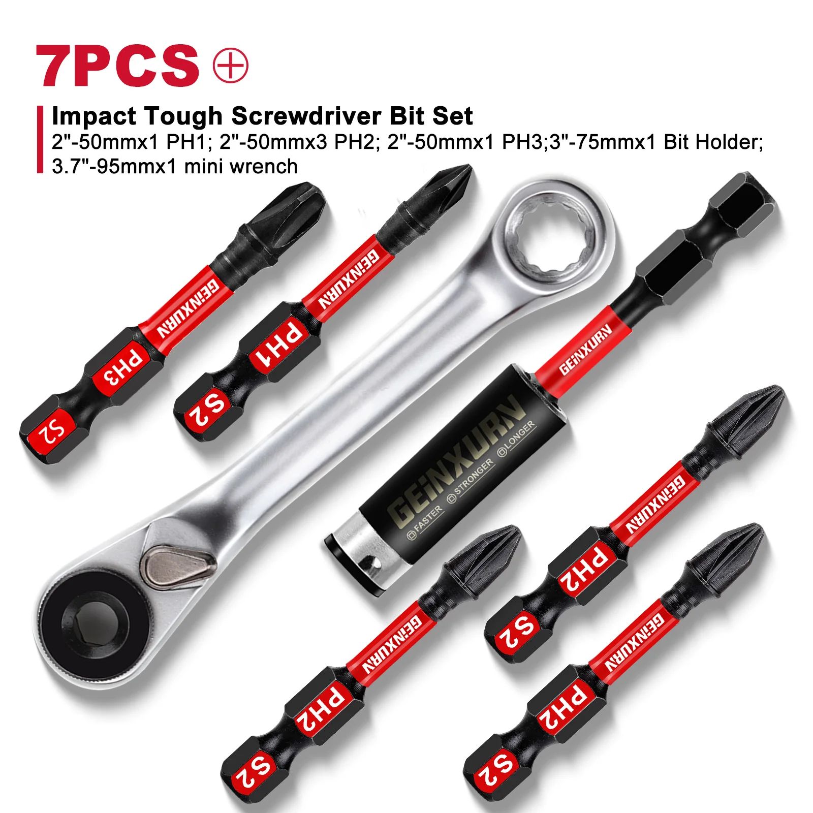 

Geinxurn ударная отвертка из стали S2 2 дюйма