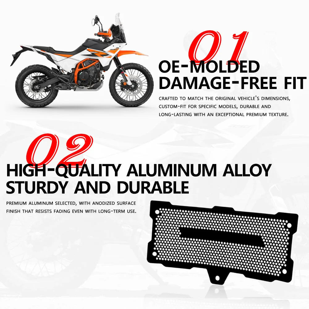 Фото Для KTM 250 ADV 390 ADVENTURE R X 2025 Защита радиатора мотоцикла Защитная крышка радиатора Охлаждающая сетка 390 ADV X R №5