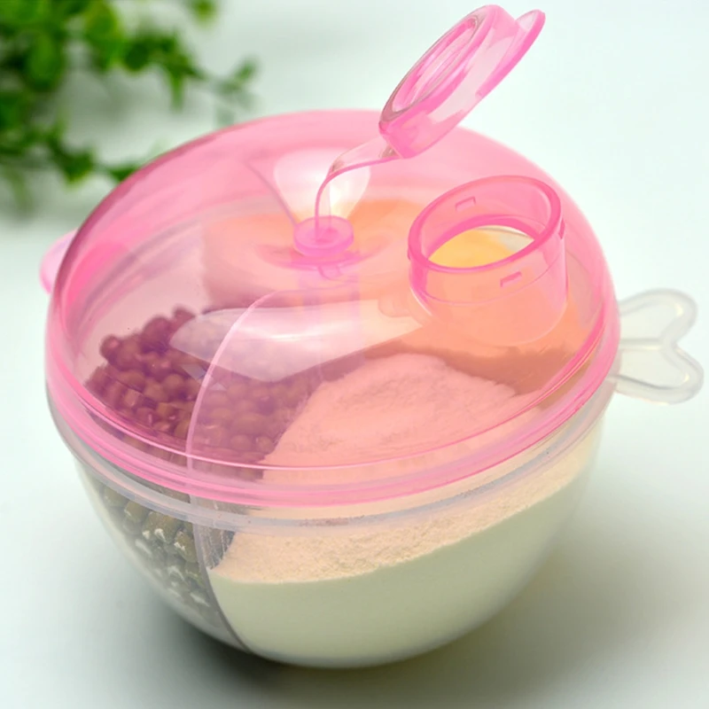 

FurnishingNICE 3-grid Rotating Portable Baby Milk Powder Organizer Formula Dispenser Container