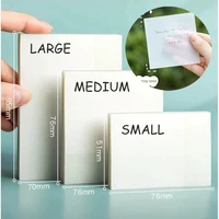 transparent sticky notes 50 sheets waterproof pet self adhesive clear memo pad note papers for school student office