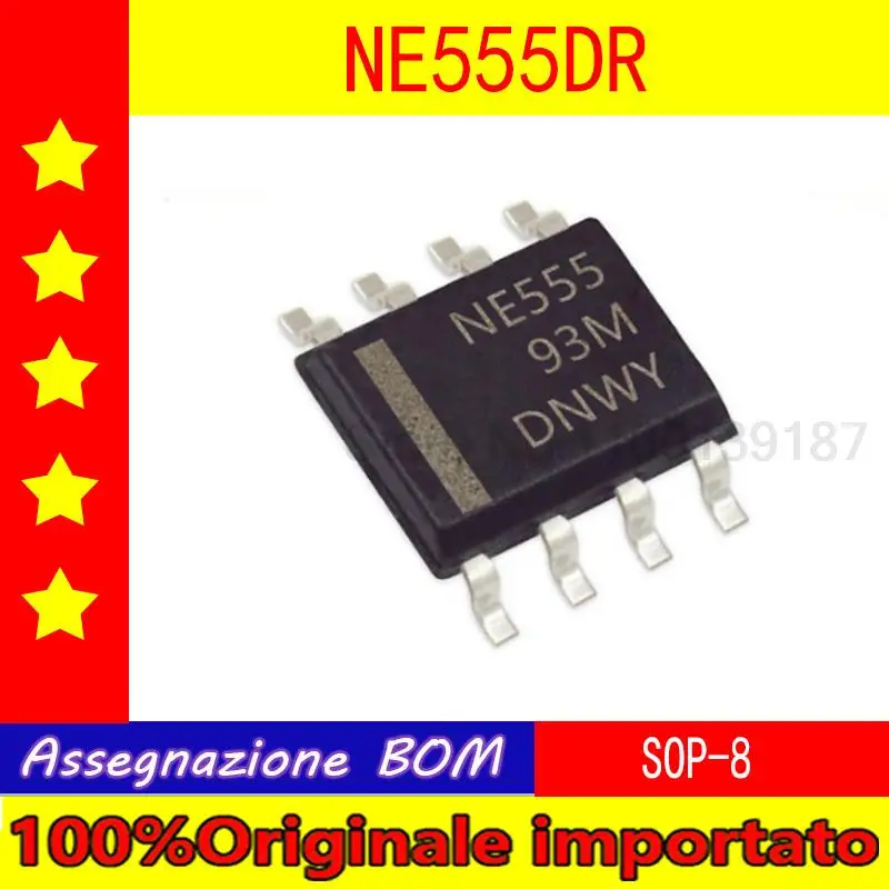 10 шт./лот NE555 NE555DR SOP-8 NE555P NE555N DIP-8 цепь программирующего генератора с таймером