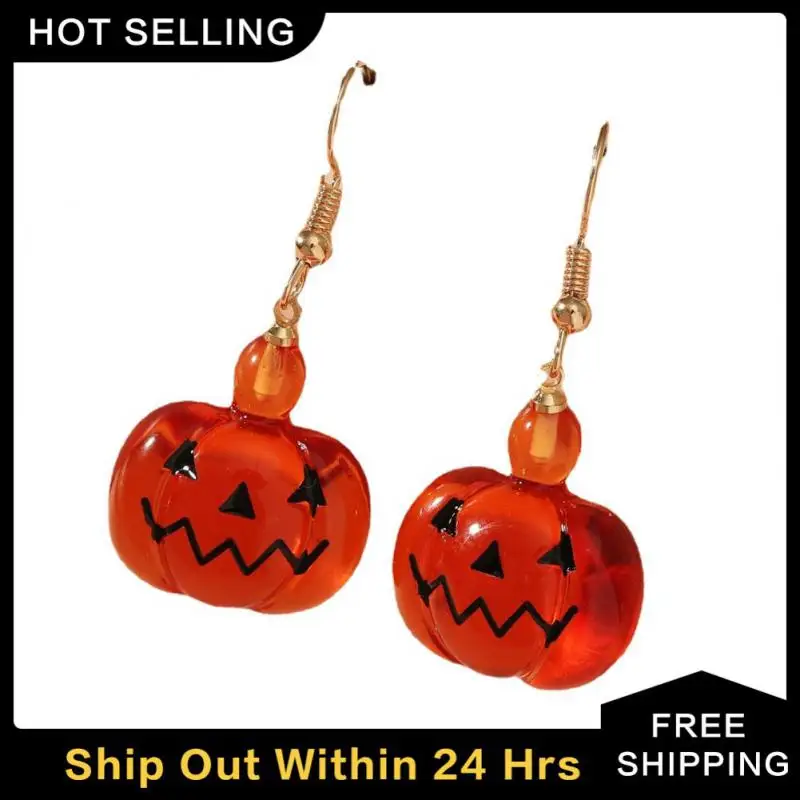 

1 Pair Halloween Pumpkin Earrings Cute Pumpkin Earrings Halloween Decoration Halloween New Cartoon Cute 3D Earrings Female