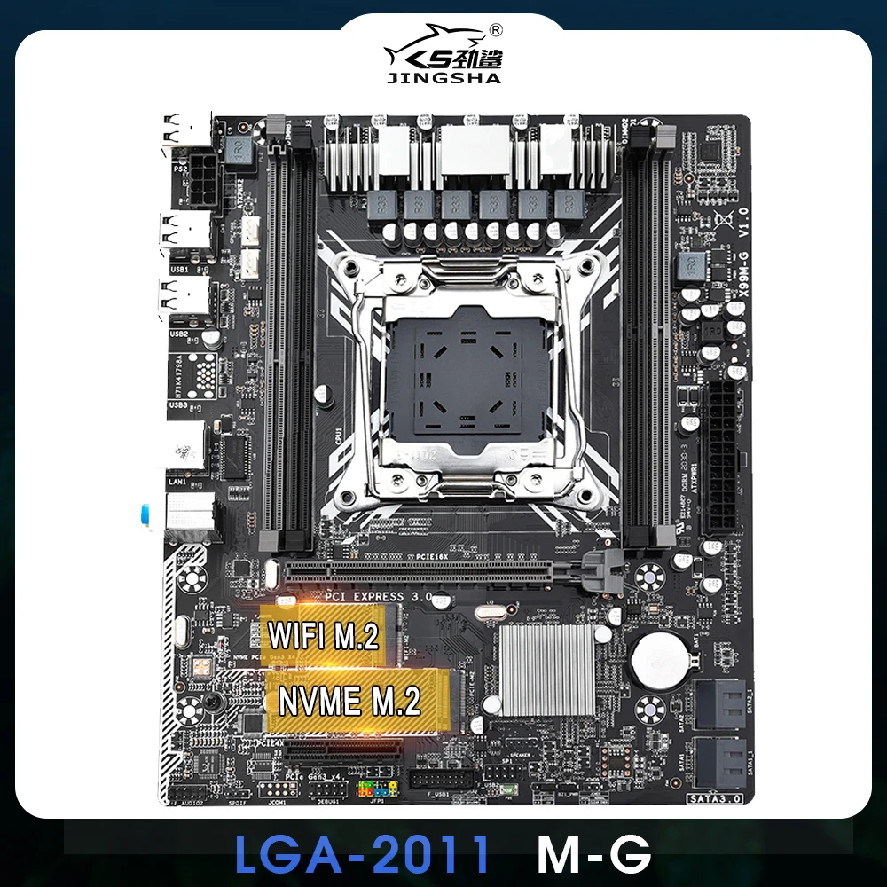 

Материнская плата JINGSHA M-G LGA 2011-3 с поддержкой NVME M.2 USB3.0 SATA 3,0 LGA2011-3 E5 V3V4 ЦП и 4 * DDR4 2133/2400 МГц Серверная память