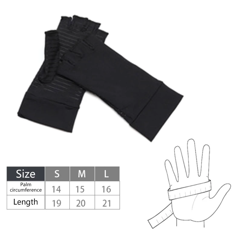 

Arthritis Compression Gloves Unisex for RSI Carpal Tunnel Tendonitis Fingerless Gloves Computer Typing Fingerless Gloves