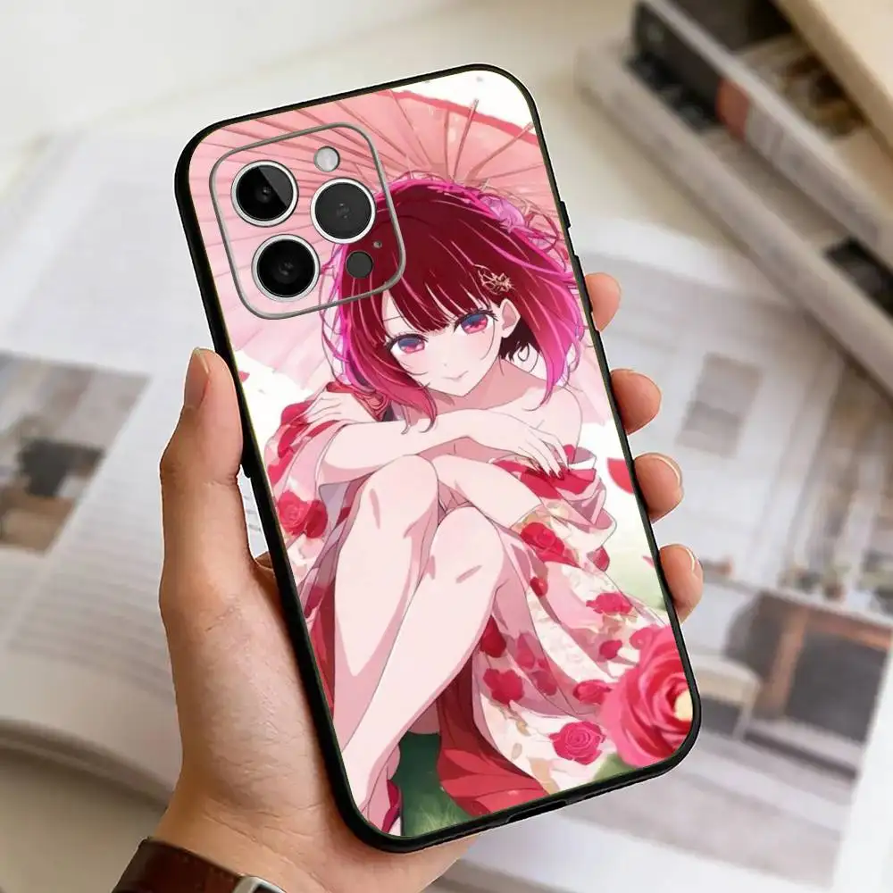 Чехол для телефона Kana Arima Oshi no Ko для iPhone 11 12 13 14 15 16 17 Pro Max, легкий и практичный, мягкий черный чехол. (art.: 3920dd29bd987) - 3920dd29bd987