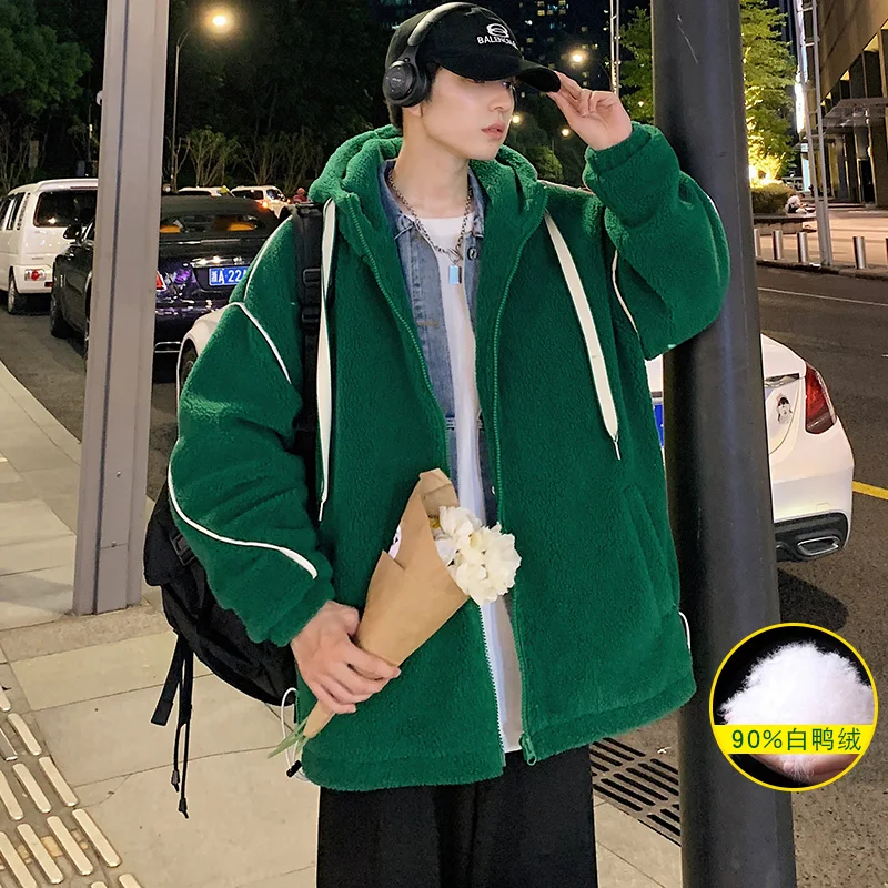 Мужской зимний пуховик для учащихся старшей школы легкий с 90 белым утиным пухом