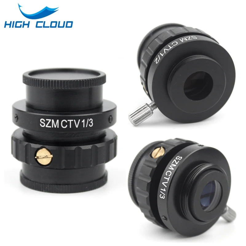

SZM CTV 1/2 1/3 1X Adapter 0.3X 0.5X C mount Lens Adapter For Trinocular Stereo Microscope HDMI VGA USB Video Camera