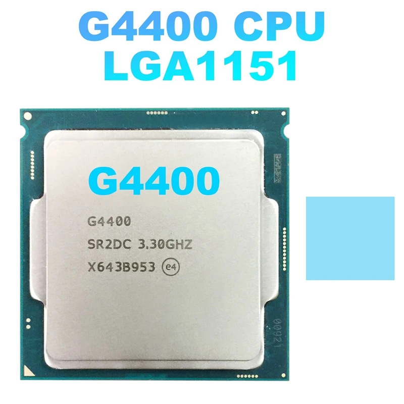 

G4400 ЦП + термопад LGA1151 двухъядерный процессор 3,3 ГГц 3 Мб для B250 B250C материнская плата BTC для майнинга Pentium G4400