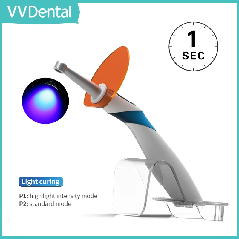 Фото Стоматологическая полимеризационная лампа VVDental, 1-секундная светодиодная стоматологическая смола, 1200-2500 МВт/см2, стоматологический фотополимерный агент, стоматологическое оборудование №1