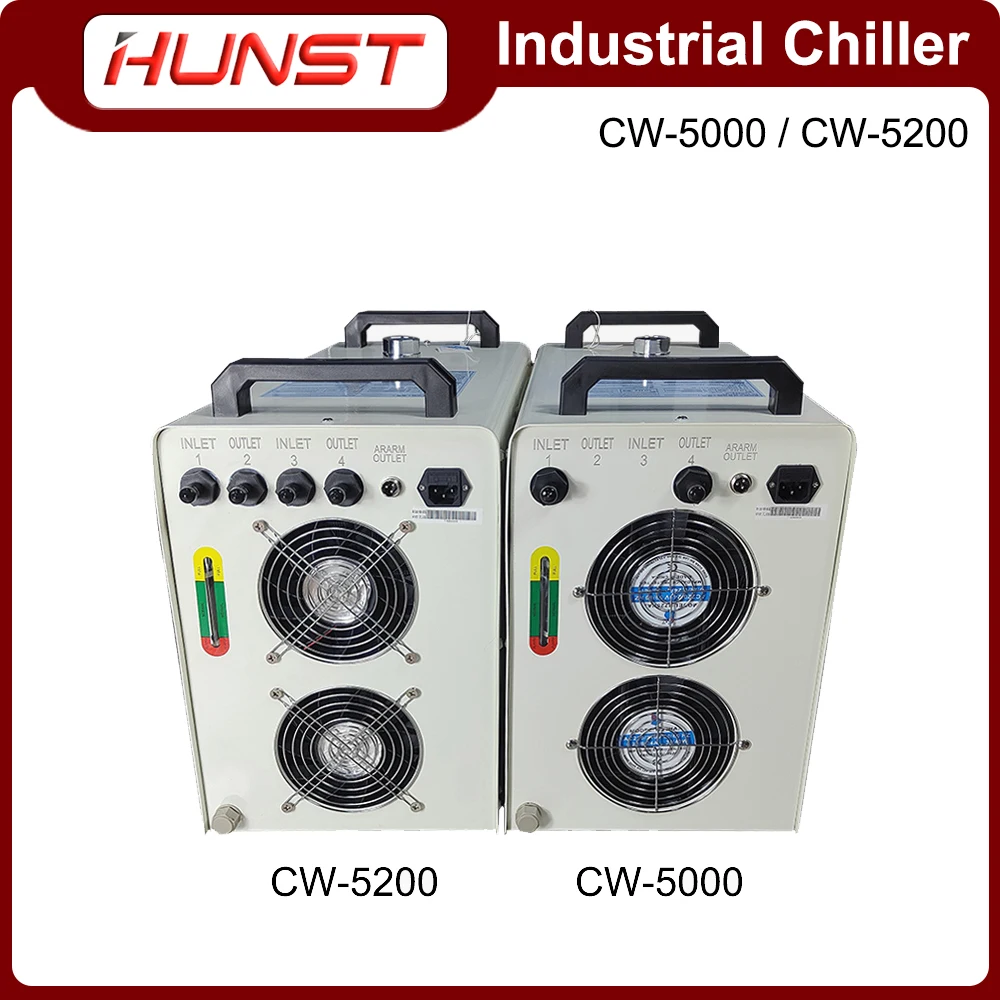 Hunst Industrial Chiller CW-5000 CW-5200 CW5202 Cooling 80W~150W Laser Tube Suitable CO2 Laser Engraving And Cutting Machine enlarge