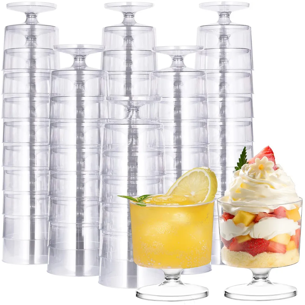 

Oz Mini Clear 40 шт. Свадебные 2 одноразовые чашки для вина, бокалы для напитков, крем, десерт, бокалы для напитков