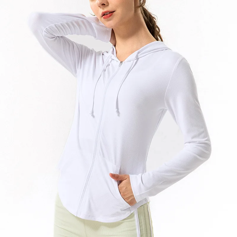 

Sunscreen Women's Long Sleeve Slim Jacket for Jogger Sports Outdoor Running Fitness Blouse Yoga Clothes Running Jacket Women