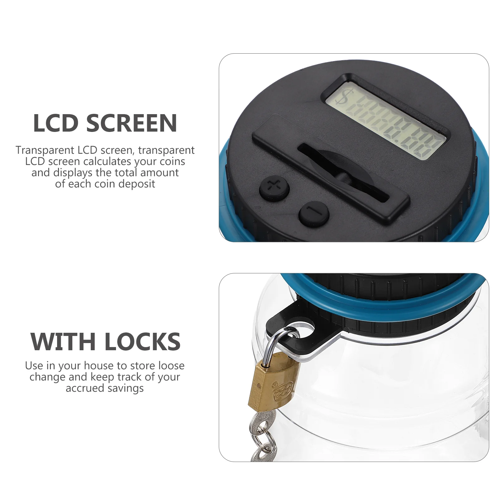 Счетная копилка горшок для экономии с замком цифровой дисплей в форме ведра