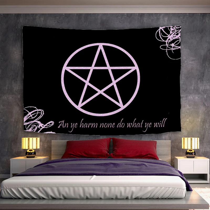 

Настенный Гобелен Witchcraft, эстетическое украшение, домашний декор, головные уборы, кавайная комната, спальня, декоративное искусство, гобелен...