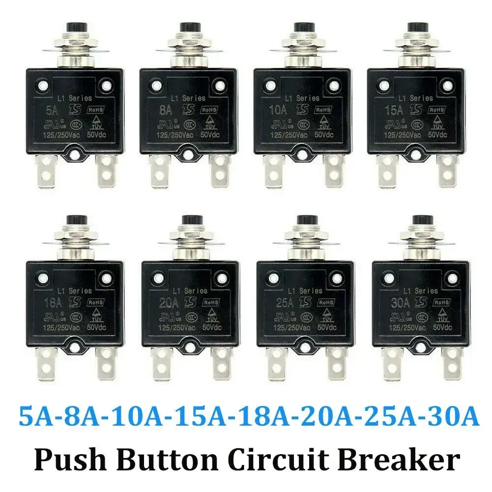 Автоматические выключатели 20amp Philmore/Ear Push Button термовырез 12-50V DC 125-250V AC детали