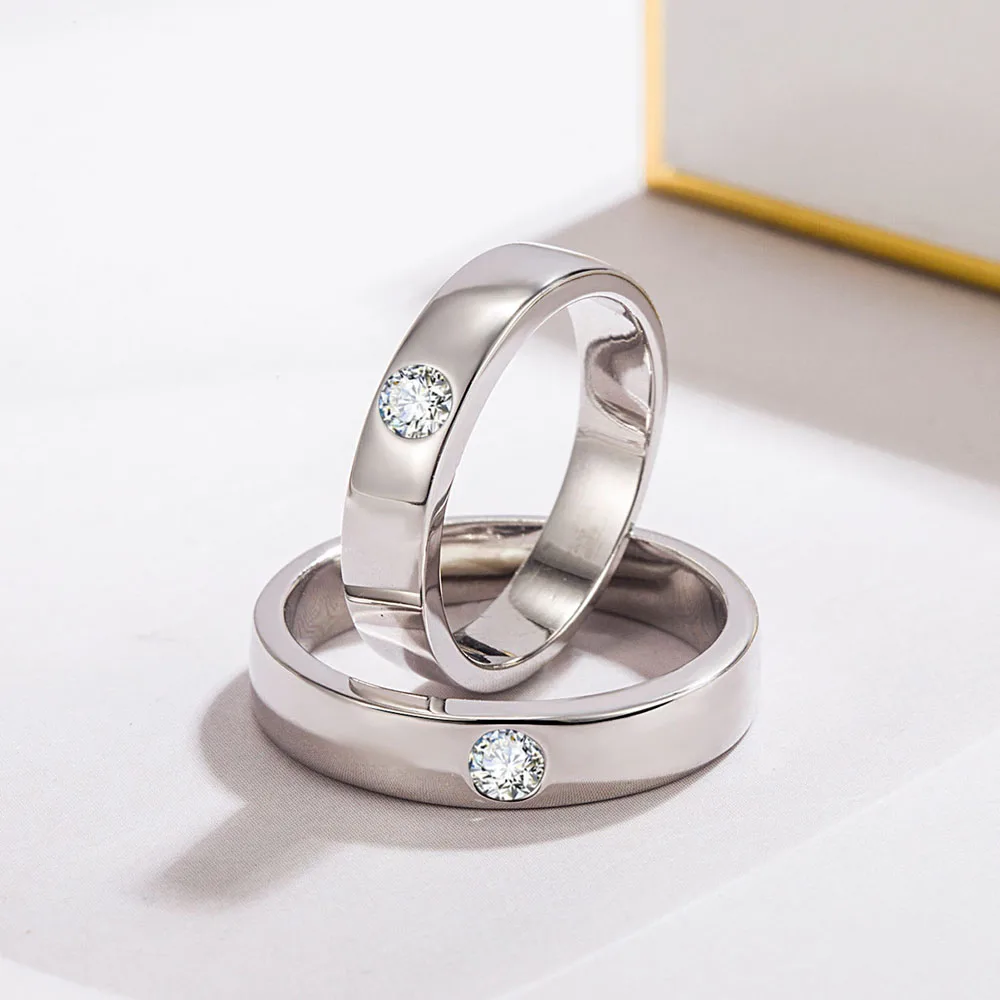 Модные парные кольца из стерлингового серебра 925 пробы для женщин и мужчин кольцо
