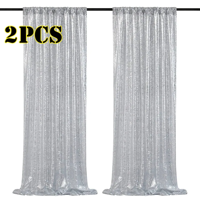 

Детские панели, для украшения 2x8ft, занавески, Рождество-душ 2, фотографический фон, реквизит для дня рождения, свадьбы, серебряные блестки