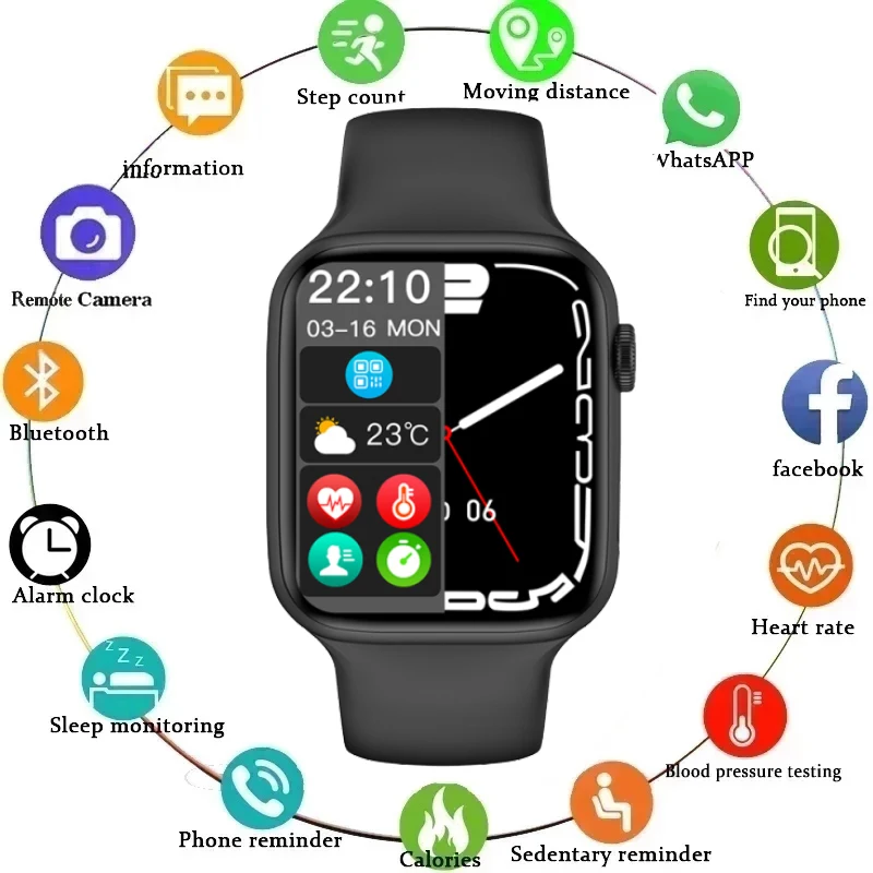 

IWO W27 Pro Smart Watch Series 7 Men Smartwatch Bluetooth Call Heart Rate Monitor Smart Watches PK W37 Pro for Apple Watch