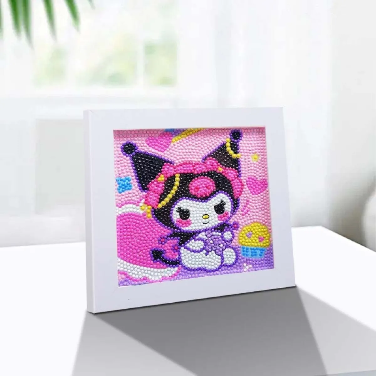 Декоративная картина в рамке Kuromi Sanrio из мультфильма алмазная живопись наклейка