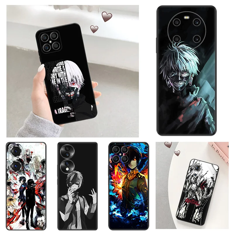

Tokyo Ghoul Anime Soft Phone Case for Honor X9 X8 5G X7 X6 70 60 50 30i X40 Play 6T 9A 6C Magic4 Pro 8X 20 Lite 20i Matte Cover