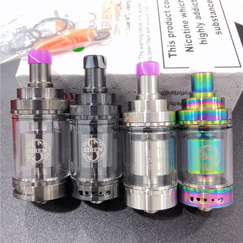 

Siren V2 GTA MTL Rebuildable Tank RDTA 2Ml& 4.5Ml Capacity Tank Adjustable Airflow 22Mm/24Mm Diameter E-Cigarette Atomizer Vapor