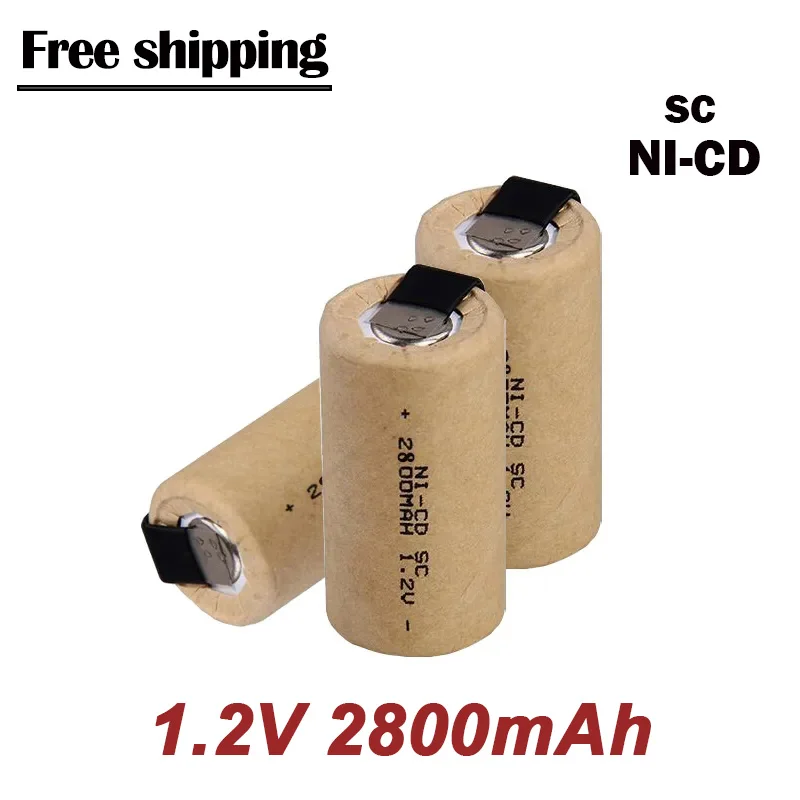 

Free Shipping100% Original Rechargeable Battery NEW High Quality 1.2V SC 2800MAH NI-CD Suitable for Electric Screwdrivers, Etc