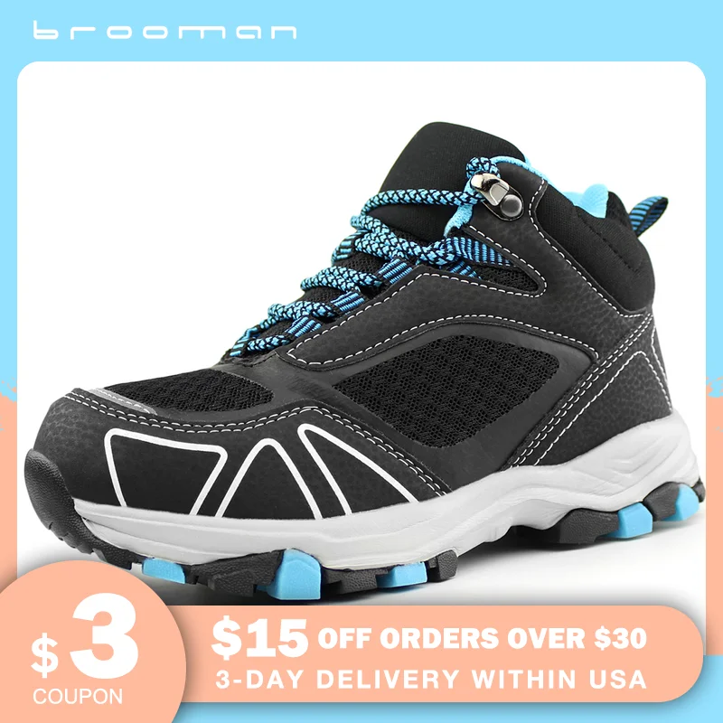

brooman Kids Outdoor Mid Ankle Shoes Hiking Boot (Little Kid/Big Kid)