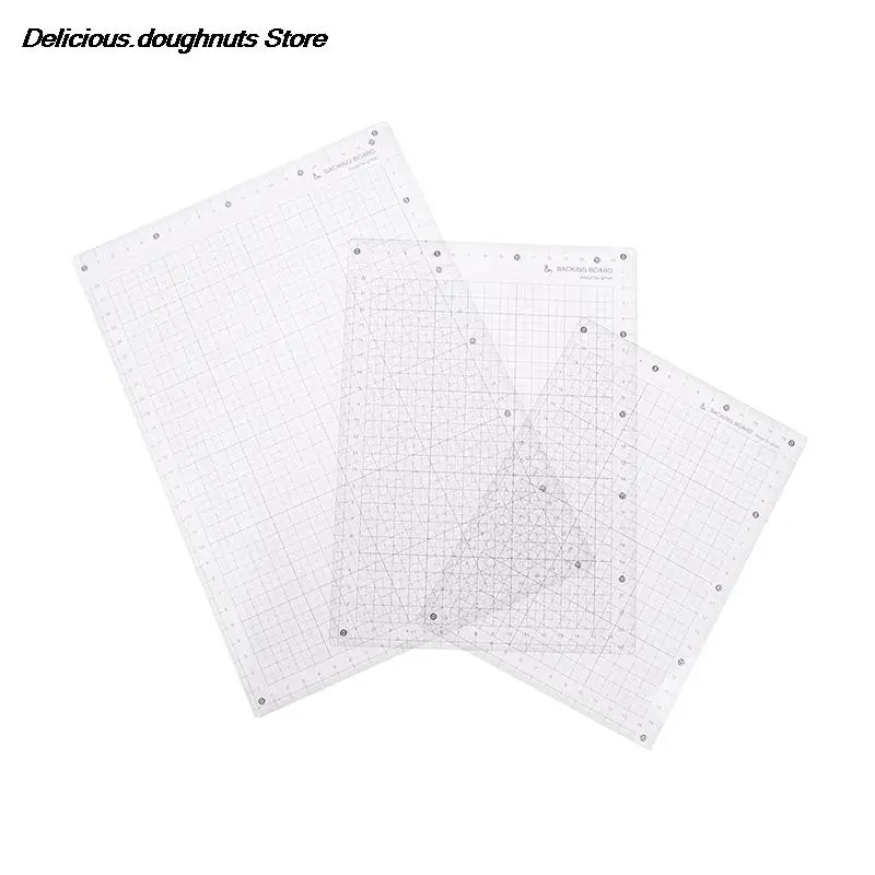 

Transparent Ruler Board A4 A5 Students Writing Desk Pad PVC Grid Sewing Cutting Mats Drawing Clipboard Measuring Supplies