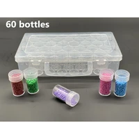 60 bottles jar diamond painting storage box diamond painting accessories beads container mosaic storage boxes tools funnel
