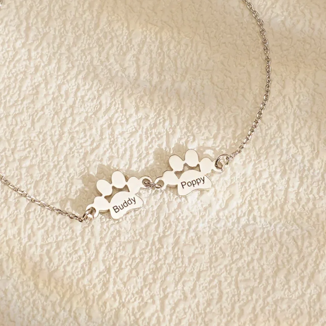 Персонализированная кошка искусственная кожа нержавеющая сталь вырезанное имя