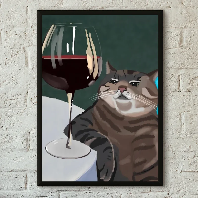 

Стиль, Черный, Белый Кот, Красное Вино, Постер, Печать На Холсте, Декор Без Рамы Для Дома, Гостиной, Спальни, Входа