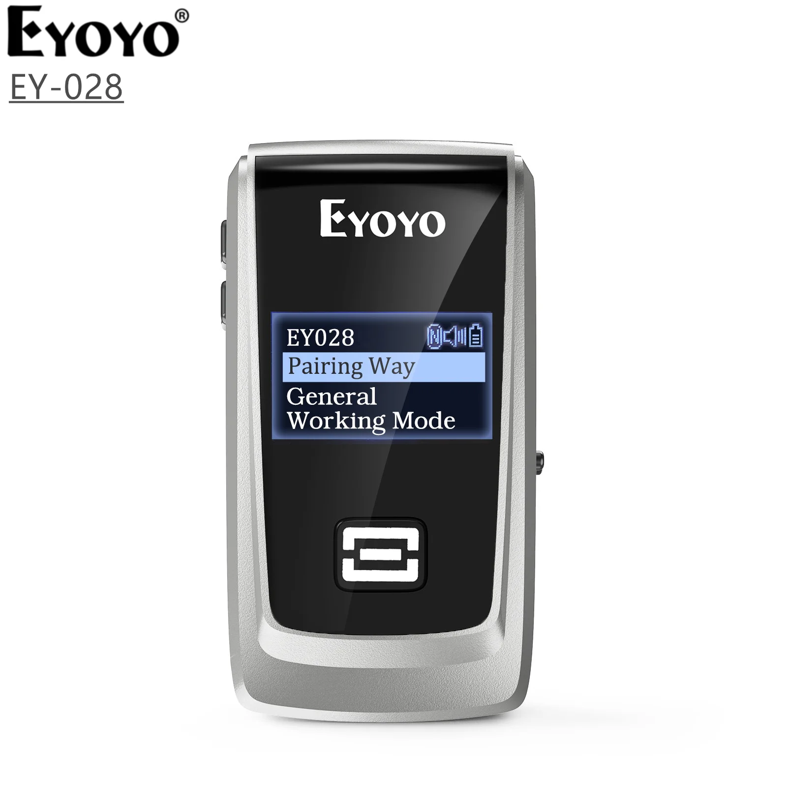 Сканер штрих-кода EYOYO 028 Bluetooth QR 2D со стандартным дисплеем, беспроводной лазерный считыватель штрих-кода для IOS Android Windows Mobile Payment