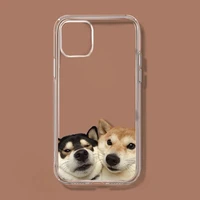 transparent phone case for iphone 13 12 11 pro cute funny animal mini max x xr xs 7 8 6 6s plus 5 se2 minimalist style tiger dog