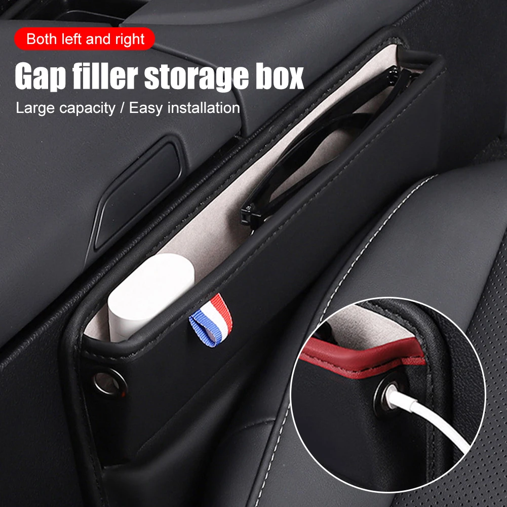 

Universal Car Seat Crevice Storage Box Car Organizer Gap Slit Filler Holder For Wallet Phone Slit Pocket Auto Car Accessories
