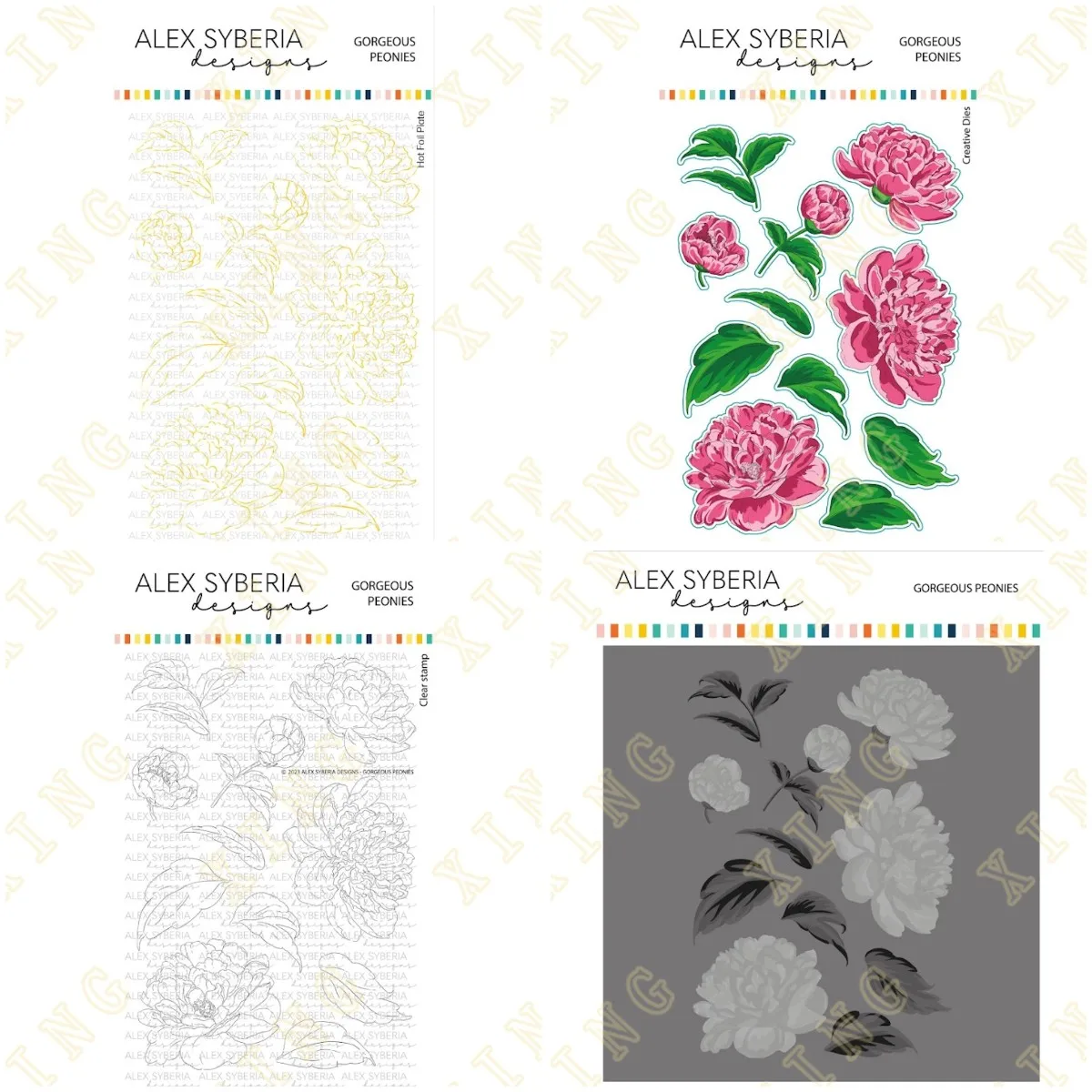 

Gorgeous Peonies New Metal Cutting Dies Stamps Stencil Hot Foil Scrapbook Diary Decoration Embossing Template Diy Greeting Card