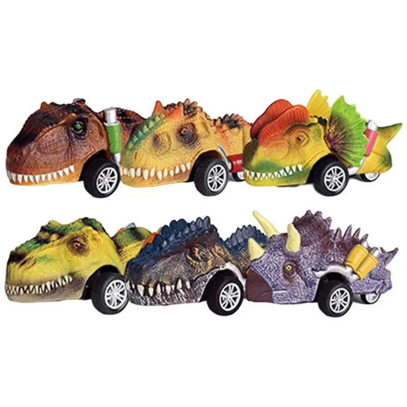 

Dinosaur Pull Back Cars Kids Dinosaur Racing Car Toys Trucks 6Pcs Dinosaurs Pull Back Toy Trucks Vehicle Playset Dino Toys