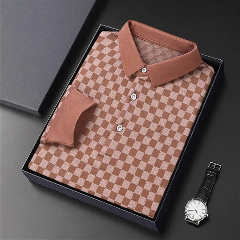 

Мужская бейсбольная рубашка-поло с длинным рукавом, из мерсеризованного хлопка