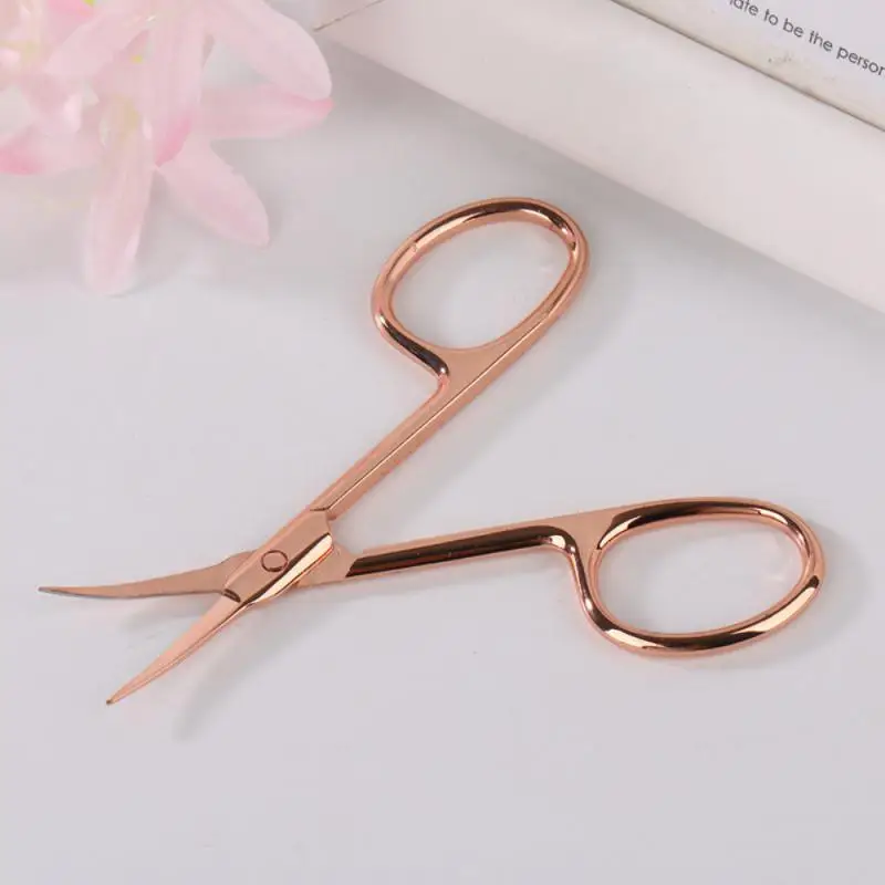 

Stainless Steel Eyebrow Trimmer Scissors Hair Removal Grooming Shaping Shaver Eye Brow Eyelash Trimmer For Women Beauty Tool