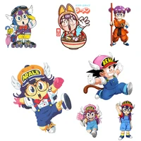 iron on transfer cartoon anime arale patches for clothing applique vinyl heat transfer ironing washable cute stickers on shirt