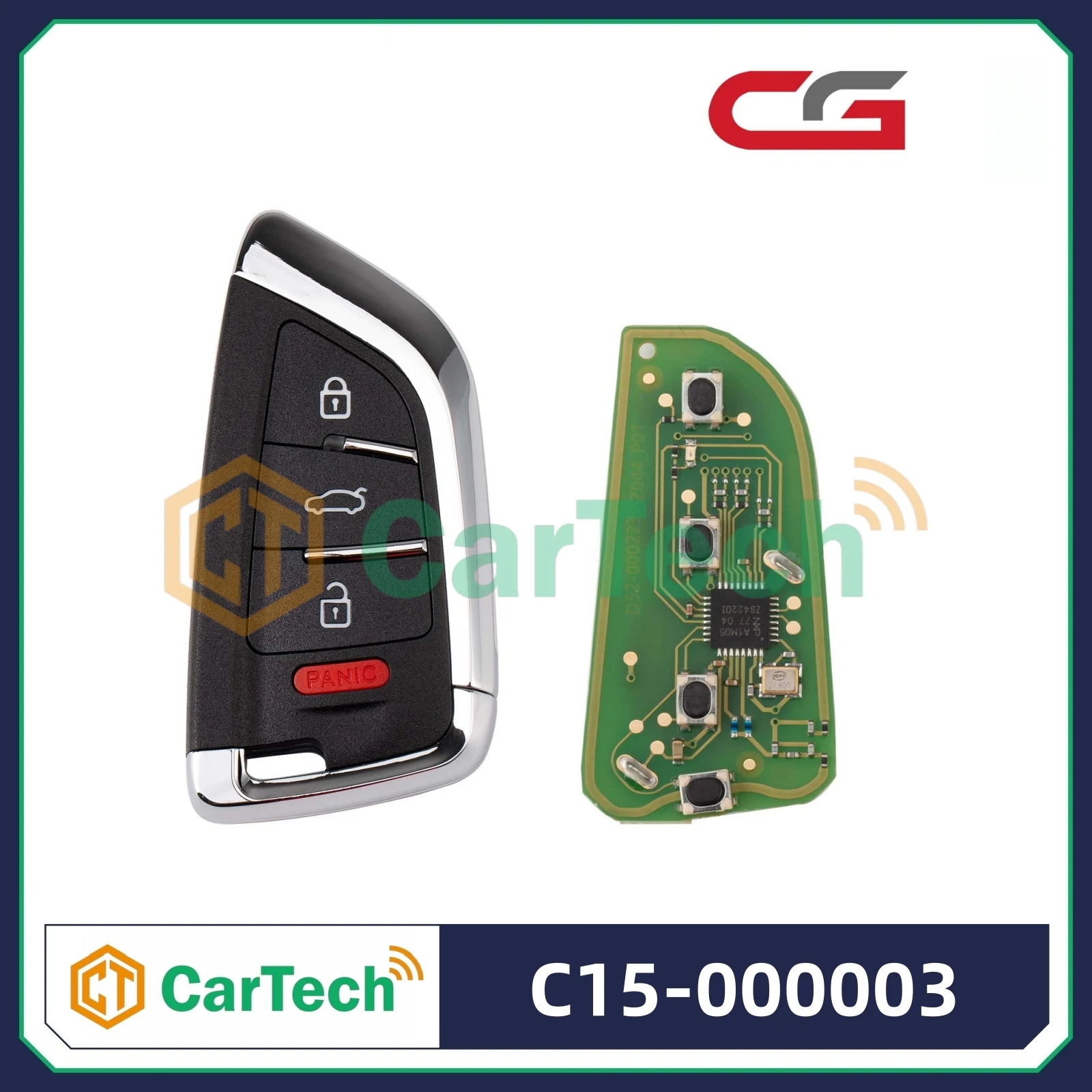 Фото CGDI CG C15-000003 4-кнопочный смарт-ключ-пульт для BMW в стиле «нож», используется с CGDI K2 №1