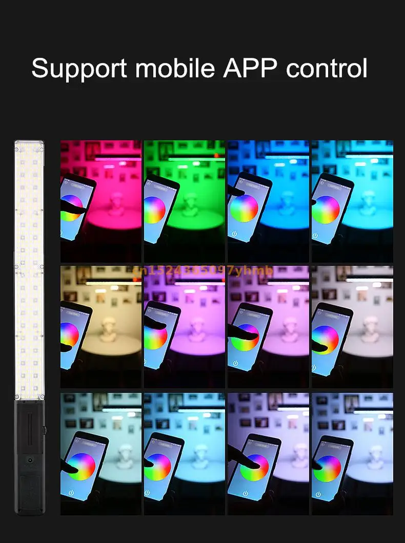 

YONGNUO YN360 Handheld LED Video Light Photography Light 3200k-5500k RGB Color Temperaturel + Optional Battery Kit