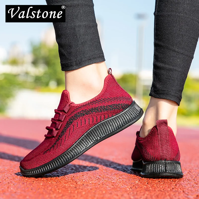 

Valstone Outdoor Quality Women Walking Shoes Fashion Casual Flats Sneakers Lightweight Lace-up Female Footwear Soft Breathable
