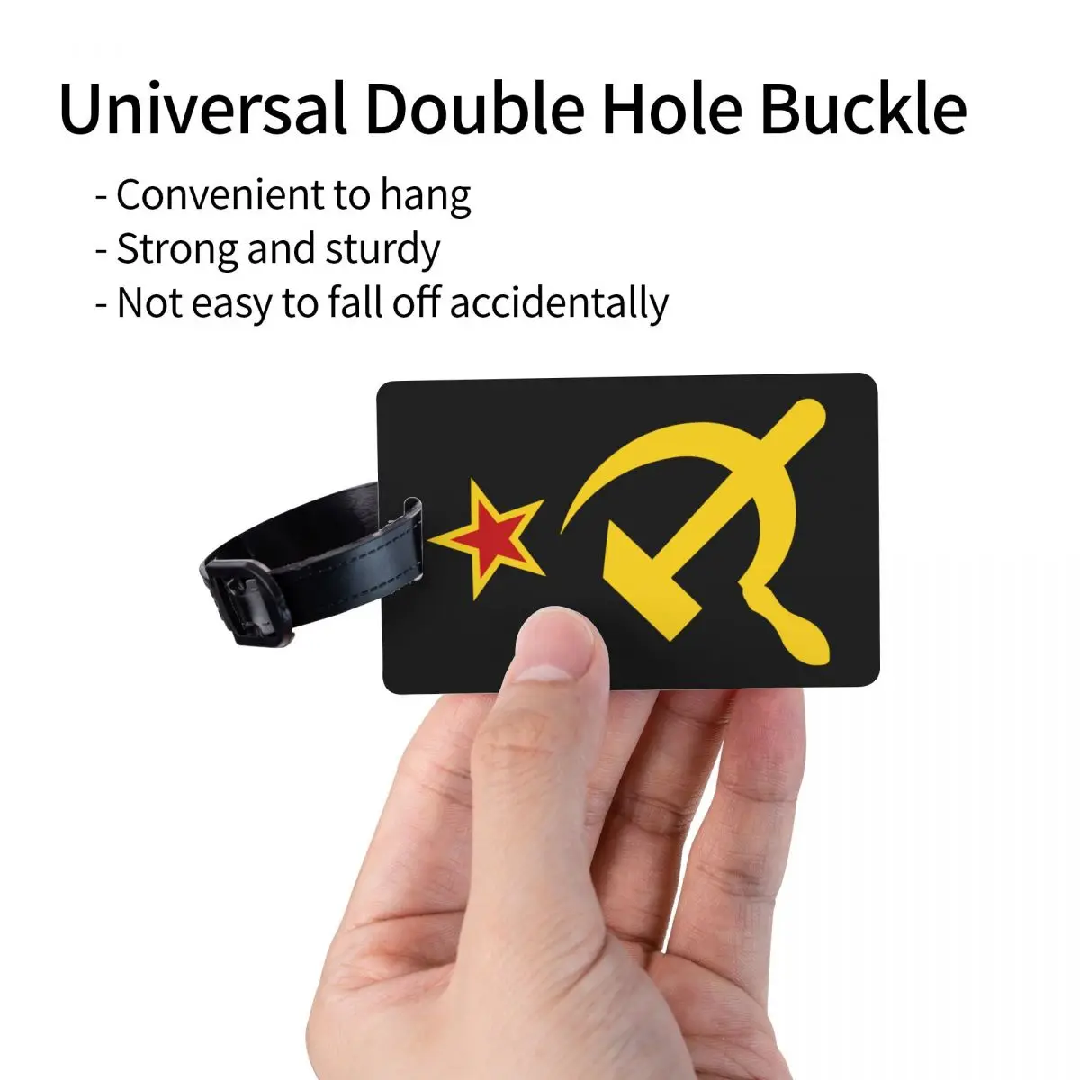 Багажная бирка с русским советским флагом на заказ защита конфиденциальности CCCP