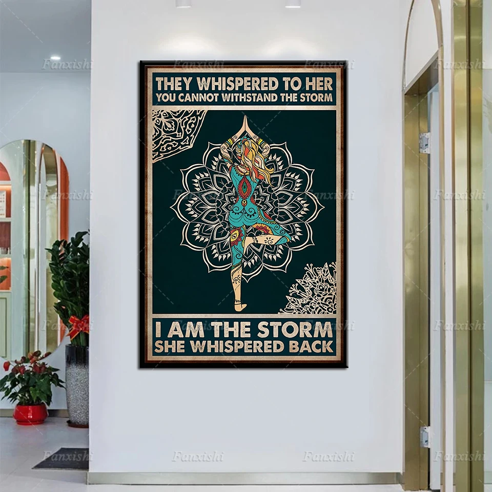 

The Storm Vintage Retro Poster, Yoga Decor,Yoga Lover Gift,Yoga Poses Poster,Bedroom Wall Art, Yoga Prints Decor Canvas Painting