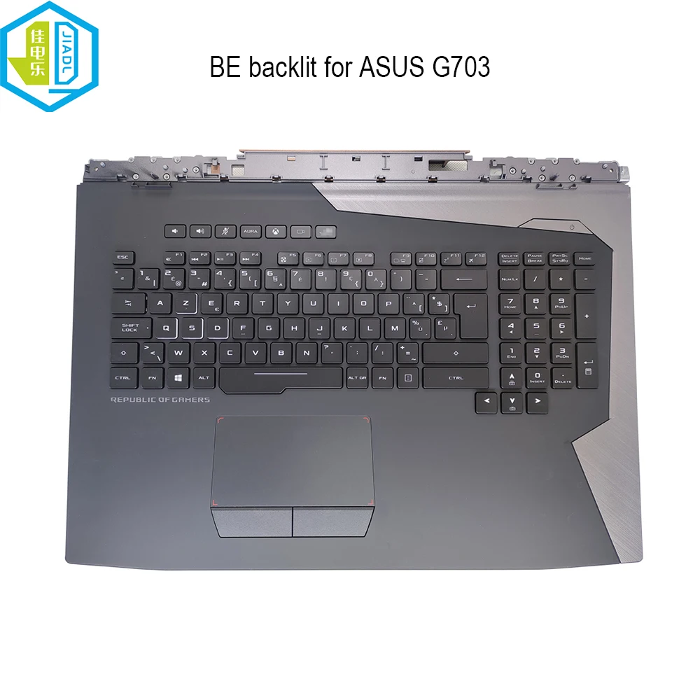 

Belgian RGB Backlit Keyboard Palmrest Cover for ASUS ROG G703 G703VI G703GI G703GX Gamer Laptop Keyboards 90NR0EU1 13N1-42A0101