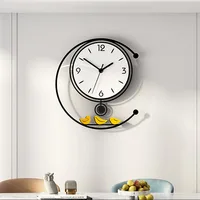 Free Shipping Wall Clocks Bedroom Night Light Simple Silent Wall Watch Kitchen Unusual Cute Horloge Murale Interior Design
